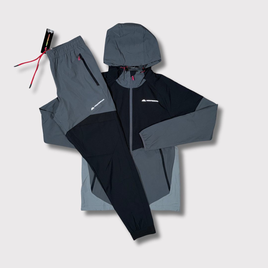 Monterrain Woven Tracksuit - Grey/Black